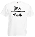 The Walking Dead Herren T-Shirt Team Negan Shirt Eeny Meeny Miny Moe Weiss L