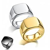 3 Stück Schmuck 8mm Breite Titanstahl Ring, Hochzeit Band Verlobungsringe,Vintage Ringe,Silber,Gold,Schwarz,17.2g gewicht,Silber farben,Komfort fit ,Größe 52 bis 70 (57(18.1))