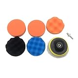 XCQ Polierbuffing Pads mit M14 Bohreradapter Werkzeuge Kreis für Auto Polierer Maschine Power Wax Power Tool Zubehör 7 stücke langlebig 0515