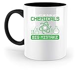 Lustiger Chemie Spruch - Chemiker Lehrer Schule Geschenk Cool Geburtstag Schüler Student - Zweifarbige Tasse -330ml-Schw
