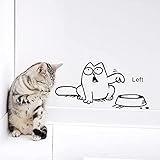 DOUMAISHOP Links Rechts Neueste DIY Lustige Katze Braucht Essen Wohnkultur Wandaufkleber Schöne Küche Zoohandlung Auto Aufkleber Fü