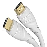 KabelDirekt – 10 m – weißes 4K HDMI-Kabel (4K@60Hz – spektakuläres Ultra-HD-Erlebnis – High Speed mit Ethernet, kompatibel mit HDMI 2.0a/2.0b/2.0/1.4a, Blu-ray/PS4/Xbox/Switch, weiß)