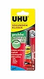 Uhu 45565 Sekundenkleber (Superflex Gel, geruchsfrei, Tube mit 3 g)