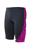 TYR Jammer Badeanzug, kariert, für Jungen, Jungen, schwarz/pink, 22-I
