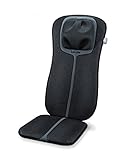 Beurer MG 254 Shiatsu-Sitzauflage, Nackenmassage, Massage des gesamten Rückens, schwarz/g