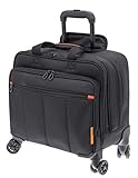 Pilotenkoffer Aktenkoffer Laptop 4 Rollen Trolley 42 Schwarz Davidts bei Bowatex