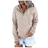 XTBFOOJ Damen teddyjacke Sale Damen Damen Sweatjacke mit Kapuze Langarmshirts für Damen Regenmantel lang Damen Rollkragen Oberteil Damen The Drop Damen Tops Damen Sommer lang Pullover Vintage D