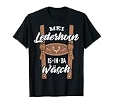 Mei Lederhosn is in da Wäsch T-Shirt Lederhose Herren T-S