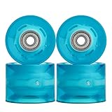 NONMON 4Pcs Cruiserboard Skateboard Rollen 60mm 78A mit 8Pcs Kugellager 608RS ABEC-9,LED Ersatz Räder Set Kit,Replacement Wheels Bearings für Longboard Snakeboard Pennyboard Fishboard,B