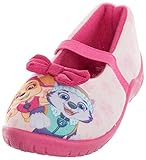 Brandsseller Mädchen Hausschuhe Ballerinas mit Motiven im Stil von Paw Patrol - Rosa/Pink 25/26