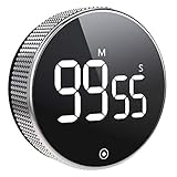 Vabaso Digital Kitchen Timer, Küchentimer Magnetisch, Eieruhr, Kurzzeitwecker, Große LED Bildschirm, Lauter Alarm, Ideal Kurzzeitmesser für Kochen, Backen, Sport, S