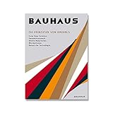 XXCCHH Bauhaus Ausstellung Poster Abstrakte Einzigartige Geometrische Leinwand Wandkunst Kreativität Malerei Und Drucke Moderne Wohnzimmer Dekor Bilder 50x70cm Kein R