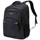 LOVEVOOK Laptop Rucksack 17 Zoll Wasserdichter Rucksack Herren Damen mit Laptopfach Schulrucksac Groß Backpack School Bag Daypacks für Arbeit Schule Arbeitsrucksack, Schw