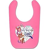 Shirtracer Enchantimals Baby - Ich bin 1 - Danessa Deer & Sprint - Unisize - Pink - Enchantimals - BZ12 - Baby Lätzchen Baumw