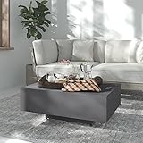 vidaXL Couchtisch Modernes Design Beistelltisch Wohnzimmertisch Kaffeetisch Sofatisch Teetisch Tisch Wohnzimmer Grau 85x55x31cm Spanp
