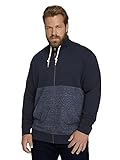 TOM TAILOR Men+ Herren Plussize Basic Sweatjacke, 10668 - Sky Captain Blue, 4XL
