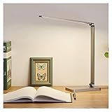 YIAAN Augenfreundliche Arbeitsleuchte LED-Schreibtischlampe, Eye-fürsorgliche Tischlampen mit Fast Wireless-Ladegerät Lade, USB Ladeanschluss 3 Beleuchtung Modi Touch Control, 5W Für L