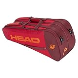 HEAD Tennis Tasche Damen,Tennis Tasche, Tennis Tasche Nike,Tennis Tasche Wilson,Angie Kerber Tennis Tasche,artengo Tasche Tennis Core 6R Combi Tennistasche, rot, 6 R