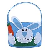 Dasongff Osterkörbe Osterhase Oster Hase Tasche Kinder Party Geschenk Tüten mit Griff Täglichen Ostertasche Geschenktasche Osterkorb für Ostern Party Geschenke/Eier/Candy Tote Bag Taschen (Pink, 1 PC)