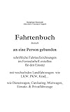 KFZ Fahrtenbuch & Fahrtaufzeichnung Carsharing/Mietwagen: persönliche Aufzeichnung für Carsharing, Rent a Car, Dienstwag