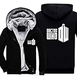 Addora Herren Hoodies Pullover Sweatshirt für Doctor Who Printed Zip Fleece Kapuzenpullover Langarmjacke - Teen Gifts-D||S