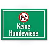 Komma Security Keine Hundewiese Hunde Verboten Hinweisschild - Hundeverbot Wiese Rasen - Verbotsschild Hundeverbotsschild Verbot Hunde - Zutritt Hunde verb