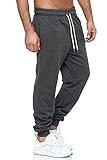 Tazzio Jogginghose Slim Fit Herren Sporthose Fitness Freizeit Hose Trainingshose Sweat Sweatpants Jogger | 16600 (Anthrazit, Medium)