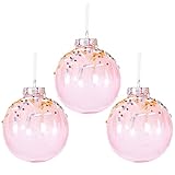 G1OO Weihnachtskugeln Transparent Set Deko Kunststoffkugeln Weihnachtsbaum Dekokugeln Christbaumschmuck Kugeln für Weihnachten Weihnachtskugel Farbige Süßigkeiten 3 pcs (B)