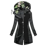 HHOP Steppjacke lang Damen longweste Damen Jacke Damen Winter große Winterjacke Damen Regenjacke Damen warm echtfell Jacke Damen Weste Damen Fell Weste mit Fell Jacke Damen W