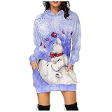 Soupliebe Damen Weihnachtskostüm Cocktailkleid Teenager Mädchen sweatshirt tshirt kleid winter sale Weihnachtsmotiv Festlich langarmshirt partykleid cocktailkleid weihnachtspullover weihnachtsk