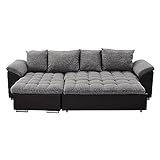 L Form Ecke Cum Sofa Bett Schlafen Funktion 197x123cm 3 Sitzer Sofas Mit Lagerung Container Neue Leinen Stoff + Faux L