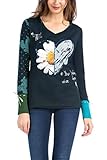 Desigual Damen TS_ALBA T-Shirt, Blau (Navy), X-Larg
