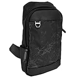 Brusttasche, Spritzer Wasser Ergonomie Verstellbarer Schultergurt Multifunktionale Umhängetasche mit verdeckter Schnalle für Reisen für Geschäftsreisen im Freien(Tarnung schwarz)