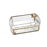 Schmuckorganisator Europäische Retro Schmuckschatulle Kreative Glas Schmuck Aufbewahrungskoffer Ringe Ohrringe Desktop Display Craft Container, Geschenk für Frauen Schmuckständer ( Size : C )