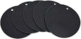 Topfuntersetzer aus Silikon, hitzebeständig, 18 cm, Wabenmuster, für Küchentischuntersetzer, Löffelablage, Kochen und Essen, 5 Stück