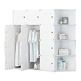 AWSAD Organizer Schublade Hängende Garderobe Kleiderschrank Organizer Mit Eckschrank Staubdichtes Design Kostenlose Kombination Benutzt Für Schlafzimmer Schlafsaal (Color : 12 Doors B)