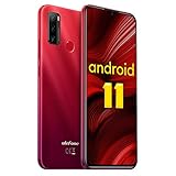 Ulefone Note 10 Android 11 Handys - 4G Smartphone ohne Vertrag Octa-Core 2+32GB(auf 128GB erweitern) 6,52-Zoll-Bildschirm 8+2+2MP Hauptkameras Gesichtsentsperrung/Fingerabdruck-ID/OTG (Rot)