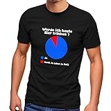 MoonWorks® Herren T-Shirt Werde ich Heute EIN Bier Trinken Fun-Shirt Saufen Spruch lustig Junggesellenabschied schwarz 4XL