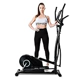 Homeluck Cross Trainer Resistance with LCD Display and Equipment Stand Portable Elliptical Trainer with 8 Levels of Resistance for Home Ex