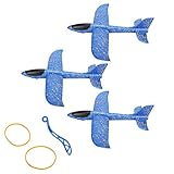 Tomantery Manuelles Wurfflugzeug Wurfflugzeug Spielzeug Kinder Übung Kinder Geschenkspiel(Blue)
