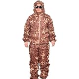 Splenlife Jagdbekleidung Hunting, Stealth Sniper Set 3D-Camouflage Cape Umhang Dschungel FüR Softair Kleidung Paintball ZubehöR Outdoor Camping Tarnschirm Krähenjagd,Damen H