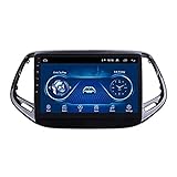 GTFHUH Autoradio für Jeep-Kompass 2017 2018 Navi-Radio Multimedia-Player GPS-Funkfernbedienung mit Bluetooth-Haupteinheit Mirror-Link-Lenkradsteuerung, 8 Core 4G + WiFi: 2 + 32 GB