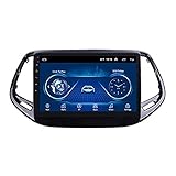 GTFHUH Autoradio für Jeep-Kompass 2017 2018 Navi-Radio Multimedia-Player GPS-Funkfernbedienung mit Bluetooth-Haupteinheit Mirror-Link-Lenkradsteuerung, 8 Core 4G + WiFi: 2 + 32 GB