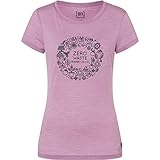 super.natural Damen Zero Waste T-Shirt, Dawn pink Melange-sea Moss, XL