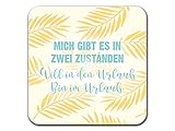 Interluxe LED Untersetzer - Mich gibt es in Zwei Umständen - leuchtender Untersetzer für Gläser als Partydeko oder Geschenk
