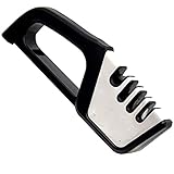 Messerschärfer – verbesserter 4-stufiger Messerschärfer mit rutschfester Unterseite zum Schärfen von Küchenmessern, Scheren und Messerstahl. Ergonomisches Design für Küchenmesser und S