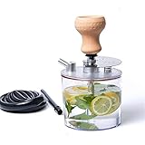 Crtkoiwa Huka Shisha Set,Reise Shisha aus Acryl mit Abnehmbarem Deckel Kann Obst HinzufüGen,Wasserpfeife -Anzug mit Schlauch,Geeignet für Partys, Bars und R