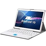 Tablet 10,8 Zoll Android 10.0 Tablet PC mit Tastatur, 10-Core, 6 GB RAM 128 GB ROM/512 GB, GMS-Zertifizierung, 8 MP+16 MP Dual-Kameras, 5G WiFi, Dual SIM, 2560x1600 FHD IPS, Face ID, GPS, OTG, Typ C