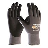 12 Paar MaxiFlex Arbeitshandschuhe, Strickhandschuhe, Montagehandschuhe, Gr. 10 (XL)