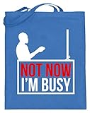 generisch Not Now I'm Busy - Watching TV - Jutebeutel (mit langen Henkeln) -38cm-42cm-B